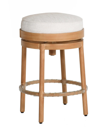 Castelle Preston Cushioned Backless Swivel Counter Stool, view 2