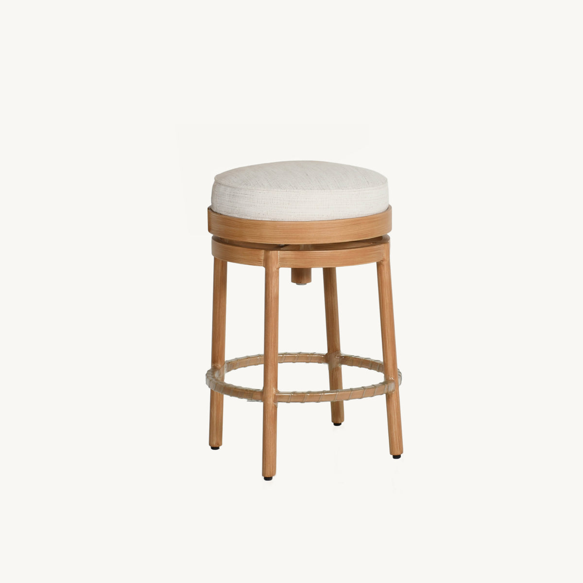 Castelle Preston Cushioned Backless Swivel Counter Stool