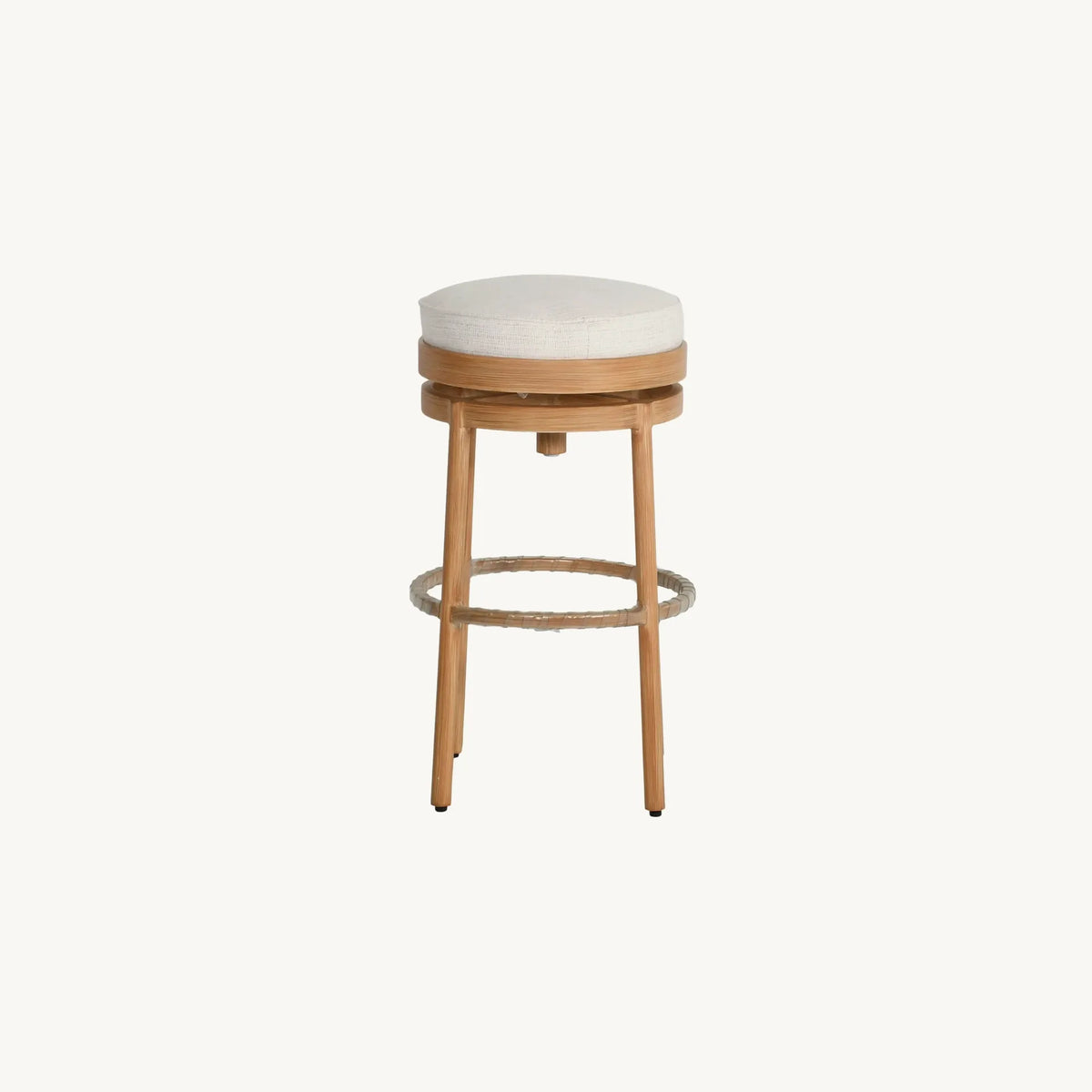 Castelle Preston Cushioned Backless Swivel Bar Stool
