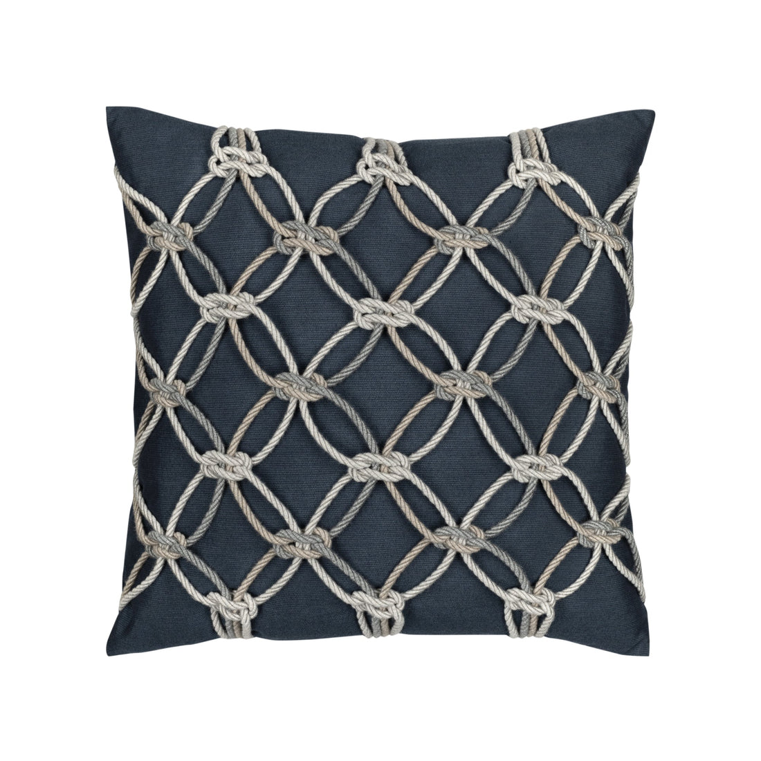 Elaine Smith Indigo Rope outdoor pillow