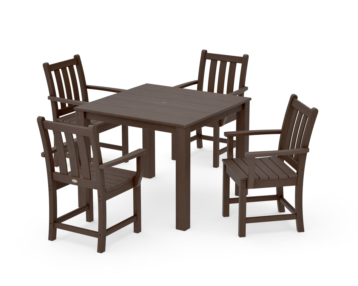 POLYWOOD Traditional Garden 5-Piece Parsons Dining Set in Kona