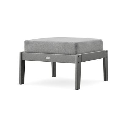 POLYWOOD Lakeside Deep Seating Ottoman in Slate Grey / Grey Mist