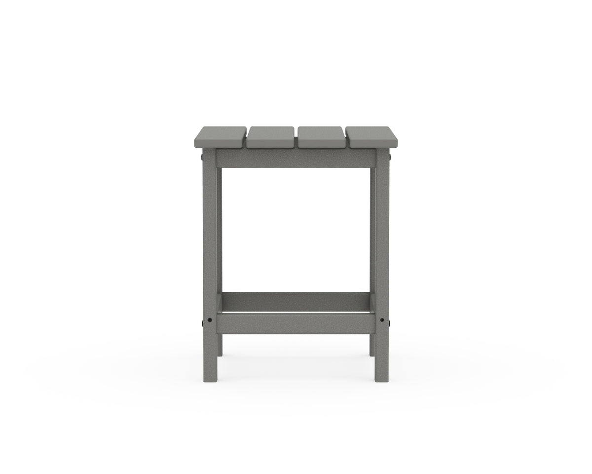 Alternate view of the POLYWOOD Long Island 18" Side Table in Slate Grey