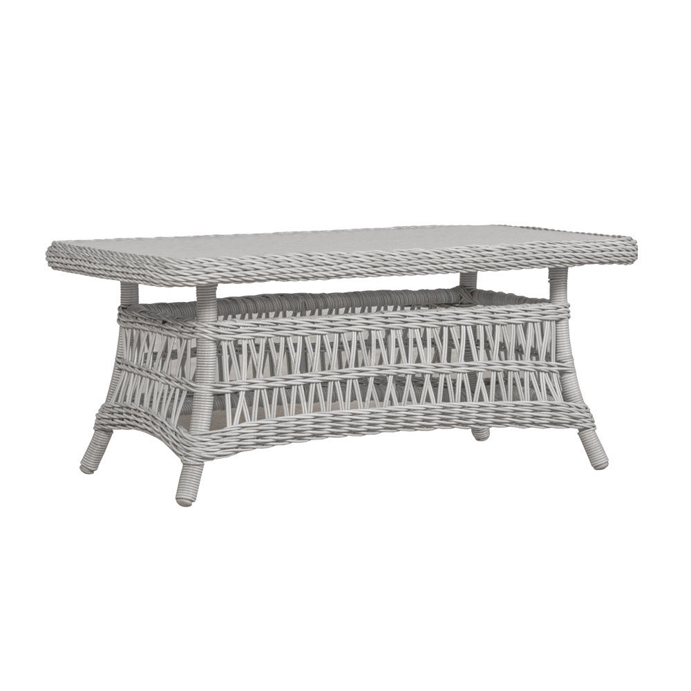 Lloyd Flanders Mackinac 44" Rectangular Cocktail Table, lifestyle photo 1