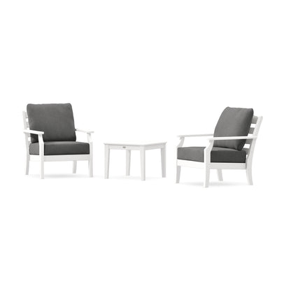 POLYWOOD Savannah 3-Piece Deep Seating Set in White
