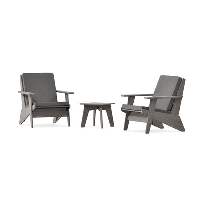 POLYWOOD Riviera Modern Lounge 3-Piece Set in Driftwood