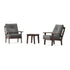 POLYWOOD Mission 3-Piece Deep Seating Set in Mahogany