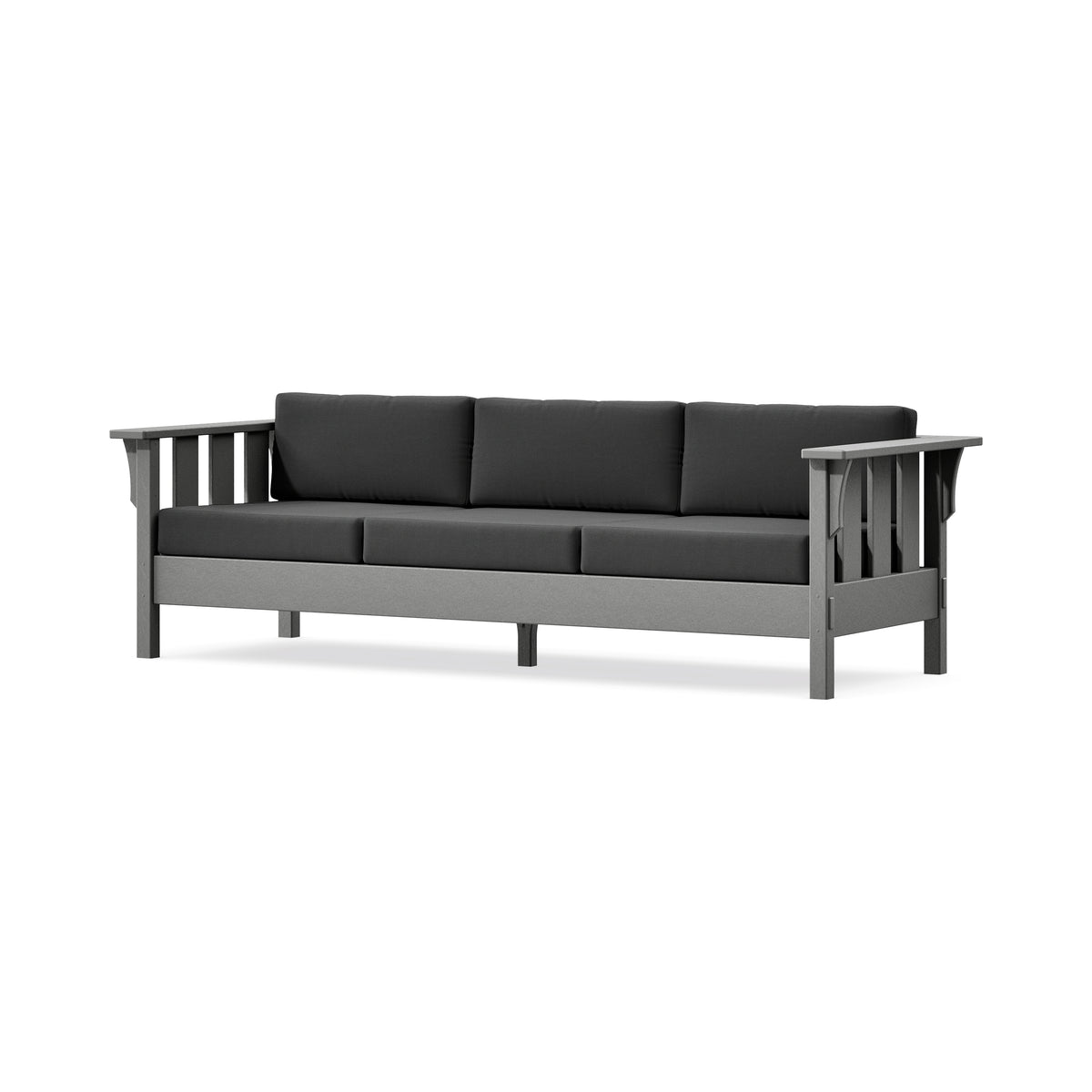 POLYWOOD Acadia Deep Seating Sofa in Slate Grey / Spectrum Carbon