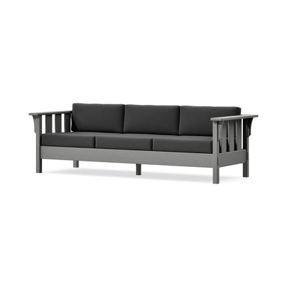 POLYWOOD Acadia Deep Seating Sofa in Slate Grey / Spectrum Carbon