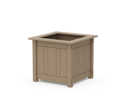 POLYWOOD Acadia Large Square Planter Box in Vintage Sahara
