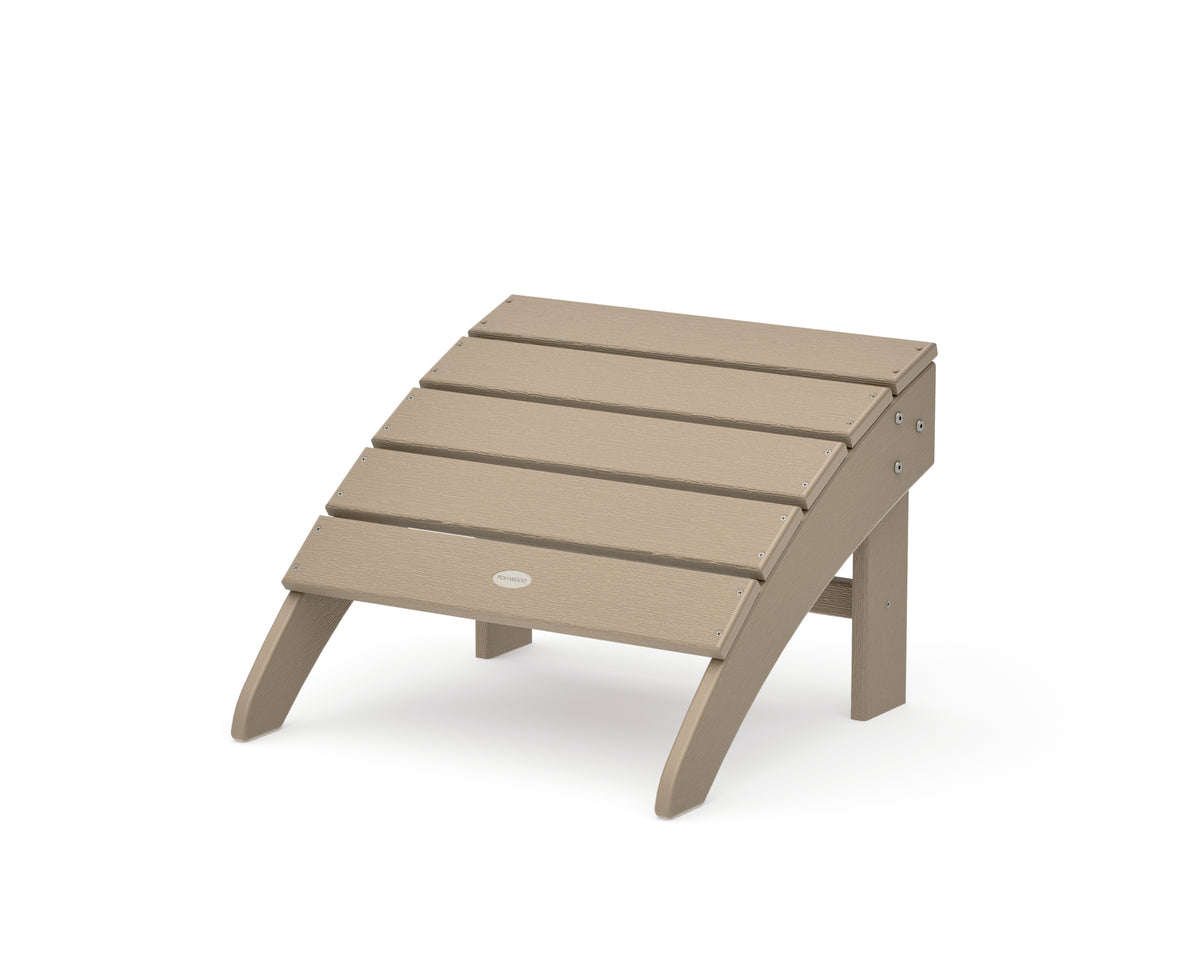 POLYWOOD Palm Coast Ottoman in Vintage Sahara