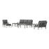 POLYWOOD Braxton 7-Piece Deep Seating Set in Slate Grey