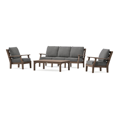 POLYWOOD Chinoiserie 4-Piece Deep Seating Set with Sofa in Kona