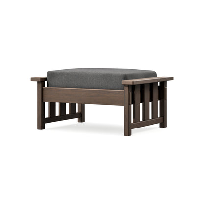 POLYWOOD Acadia Deep Seating Ottoman in Kona / Ash Charcoal