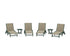 POLYWOOD 6-Piece Coastal Woven Chaise with Wheels Lounge Set in Green / Dune Grass