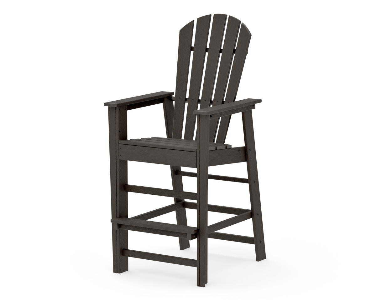 POLYWOOD South Beach Bar Chair in Vintage Coffee