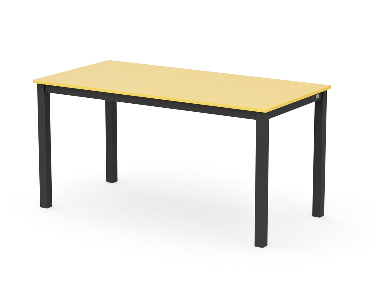 POLYWOOD Main Street 30 x 60 Dining Table in Black / Lemon