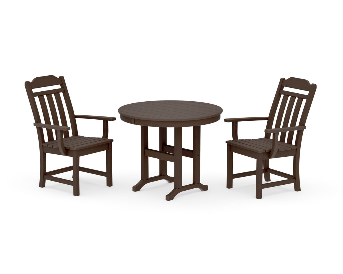 POLYWOOD Cottage 3-Piece Farmhouse Dining Set in Kona