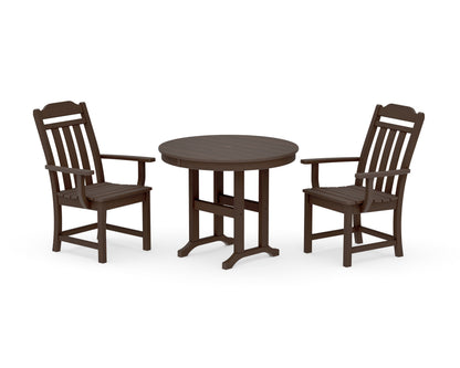 POLYWOOD Cottage 3-Piece Farmhouse Dining Set in Kona