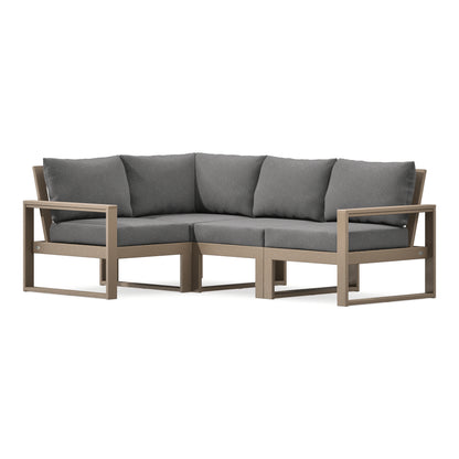 POLYWOOD EDGE 4-Piece Modular Deep Seating Set in Vintage Sahara
