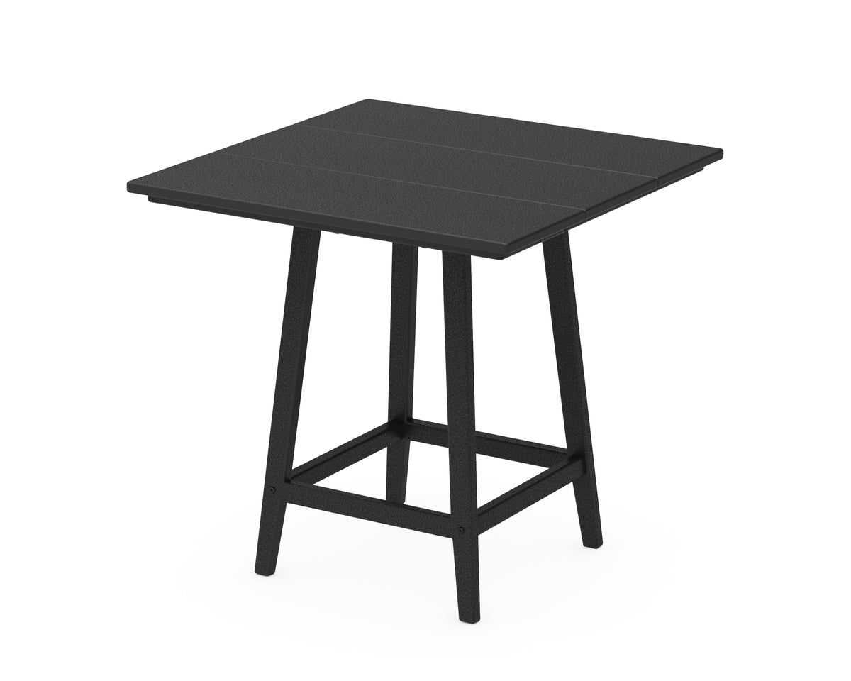 POLYWOOD Studio 30" Square Bistro Table in Black