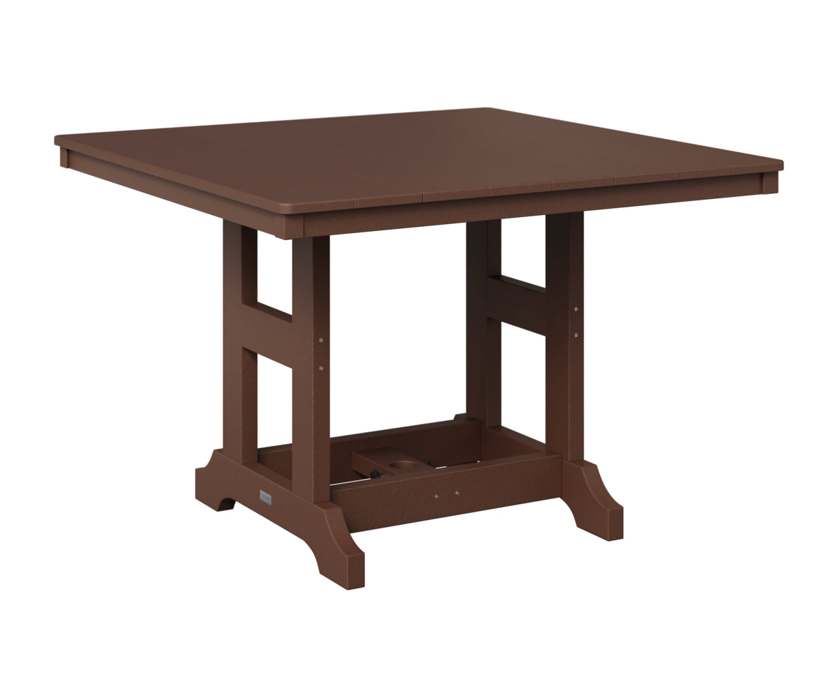Berlin Gardens Garden Classic 44" Square Table in Chocolate Brown