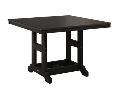 Berlin Gardens Garden Classic 44" Square Table in Black, Hammered Black top