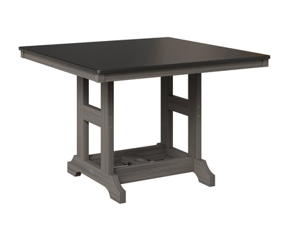 Berlin Gardens Garden Classic 44" Square Table in Coastal Gray, Hammered Black top