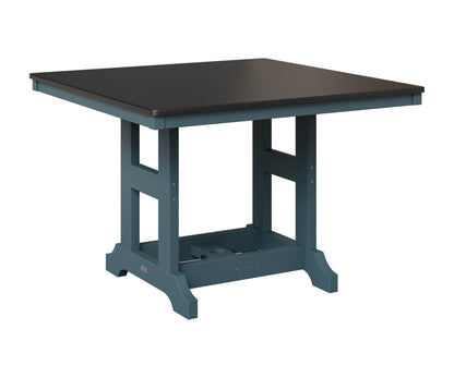 Berlin Gardens Garden Classic 44" Square Table in Slate, Hammered Black top