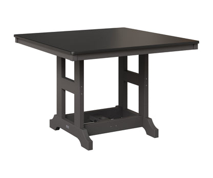 Berlin Gardens Garden Classic 44" Square Table in Smoke Gray, Hammered Black top