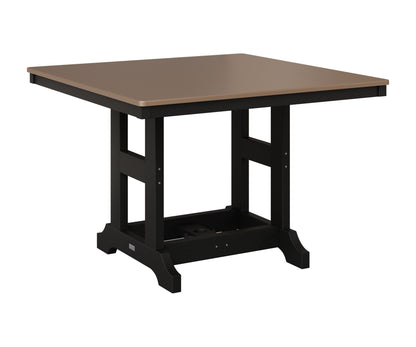 Berlin Gardens Garden Classic 44" Square Table in Black, Hammered Bronze top