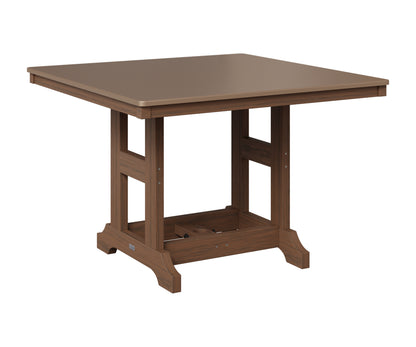 Berlin Gardens Garden Classic 44" Square Table in Brazilian Walnut, Hammered Bronze top