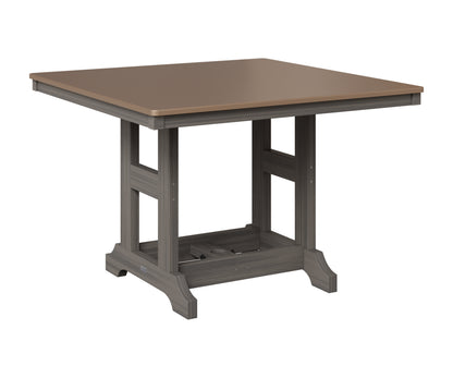 Berlin Gardens Garden Classic 44" Square Table in Coastal Gray, Hammered Bronze top