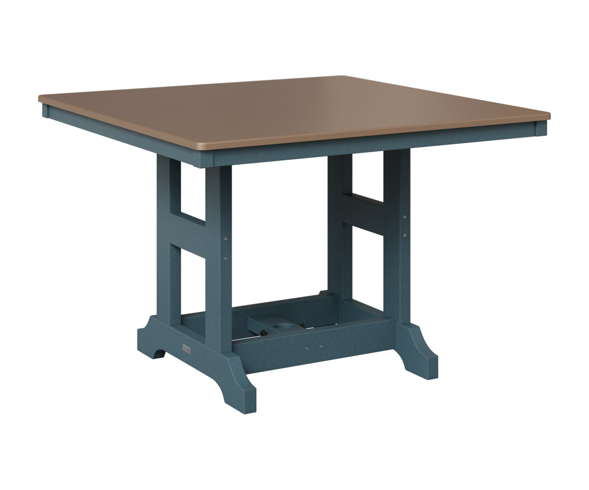 Berlin Gardens Garden Classic 44" Square Table in Slate, Hammered Bronze top