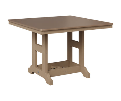 Berlin Gardens Garden Classic 44" Square Table in Weatherwood, Hammered Bronze top