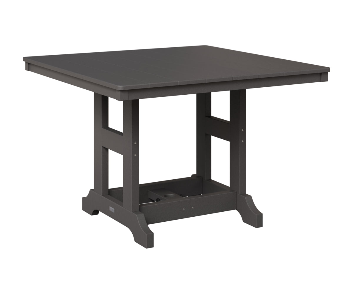 Berlin Gardens Garden Classic 44" Square Table in Smoke Gray