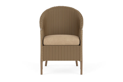 Lloyd Flanders Lloyd Loom Dining Armchair – 1x1 Weave in Fawn with Hayden Sand fabric