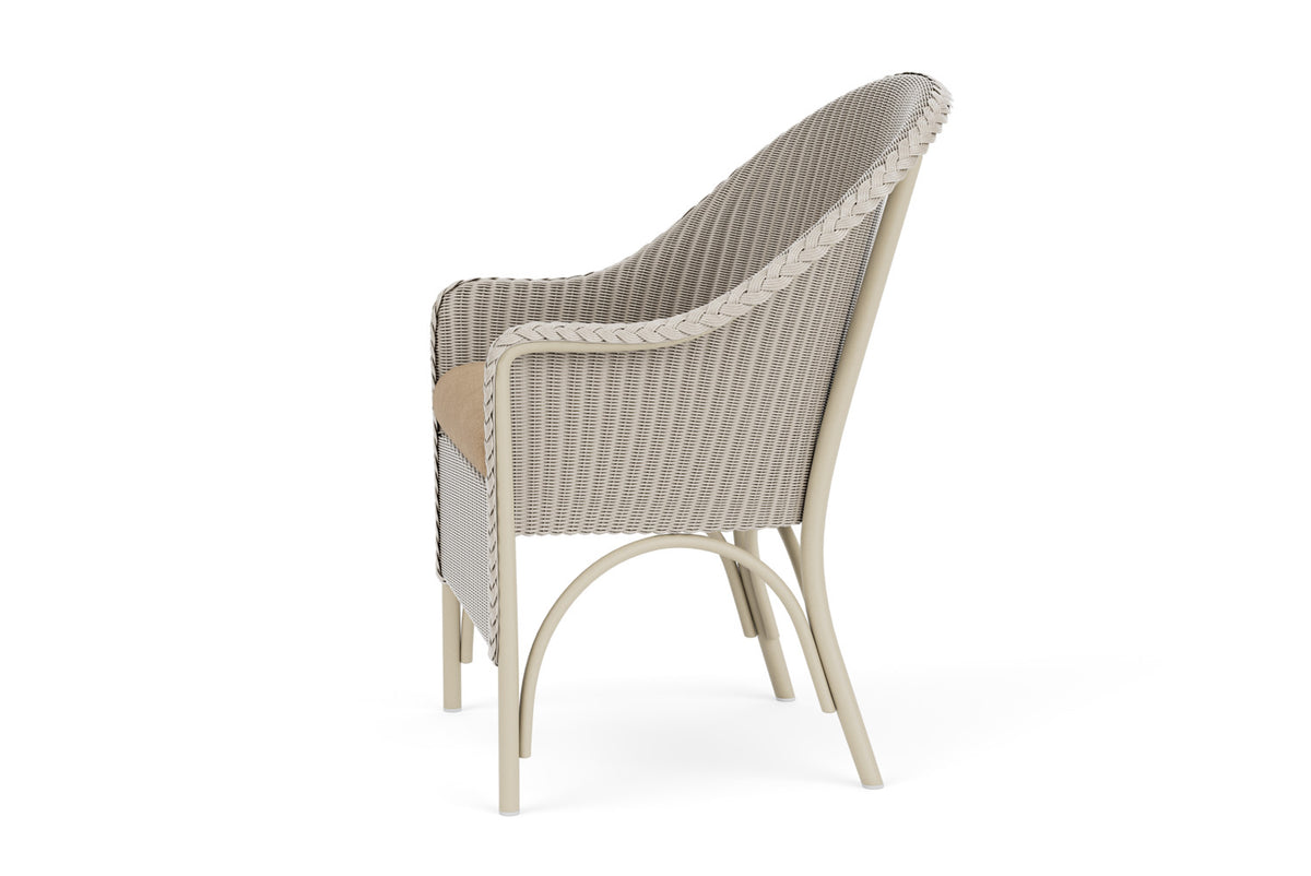 Lloyd Flanders Lloyd Loom Dining Armchair – 1x1 Weave in Linen with Hayden Sand fabric, view 9