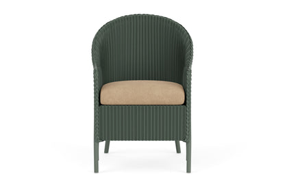 Lloyd Flanders Lloyd Loom Dining Armchair – 1x1 Weave in Spruce with Hayden Sand fabric