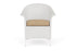 Lloyd Flanders Lloyd Loom Dining Armchair – 1x1 Weave in Matte White with Hayden Sand fabric