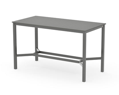 POLYWOOD Main Street 36 x 72 Bar Table in Charcoal / Slate Grey