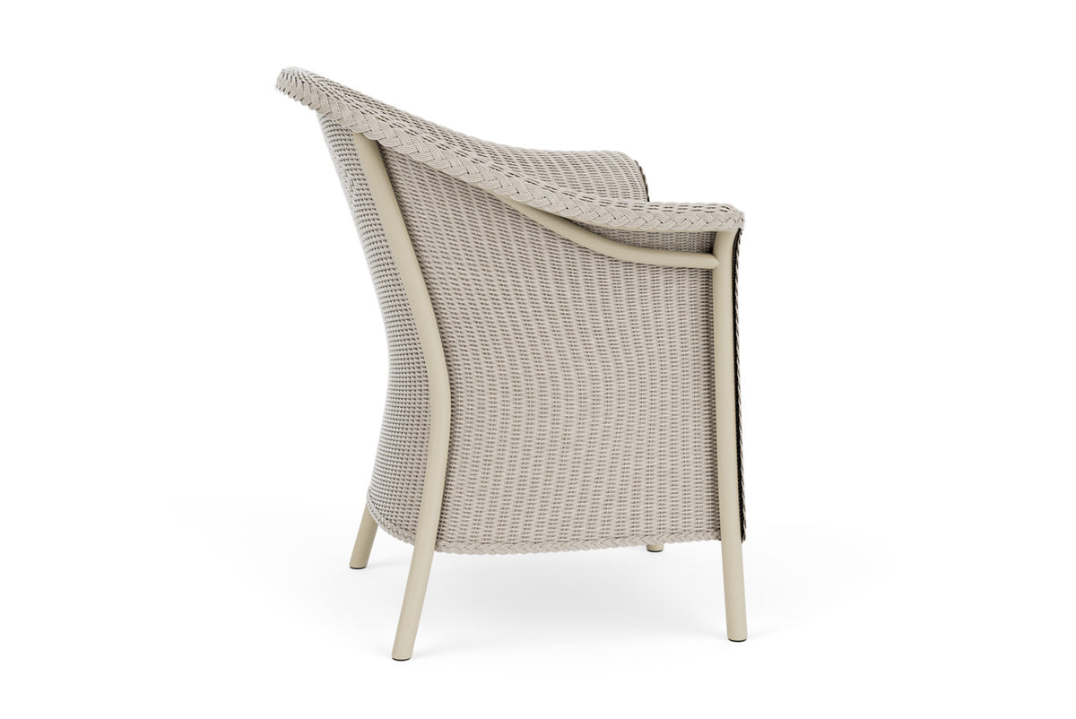 Lloyd Flanders Lloyd Loom Dining Armchair – 1x1 Weave in Linen with Hayden Sand fabric, view 5