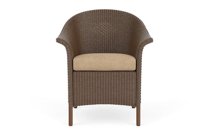 Lloyd Flanders Lloyd Loom Dining Armchair – 1x1 Weave in Bark with Hayden Sand fabric