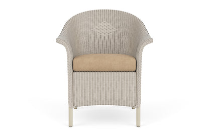 Lloyd Flanders Lloyd Loom Dining Armchair – 1x1 Weave in Linen with Hayden Sand fabric