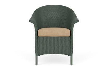 Lloyd Flanders Lloyd Loom Dining Armchair – 1x1 Weave in Spruce with Hayden Sand fabric