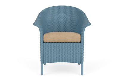 Lloyd Flanders Lloyd Loom Dining Armchair – 1x1 Weave in Stillwater with Hayden Sand fabric