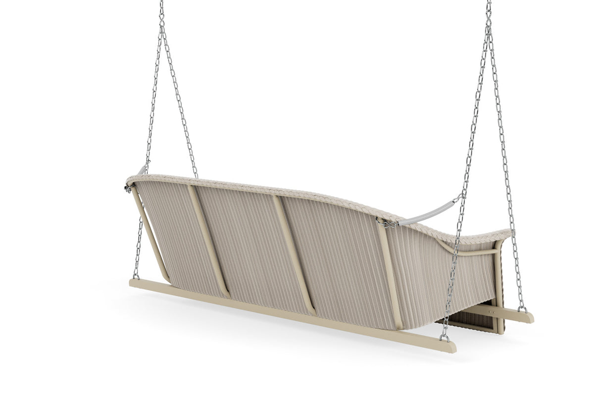 Lloyd Flanders Lloyd Loom 3-Seat Sofa Swing – 1x1 Weave in Linen with Hayden Sand fabric, view 6