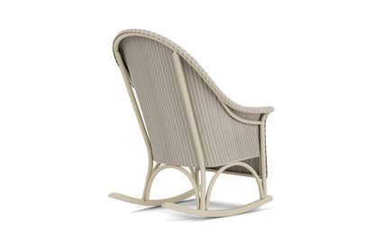 Lloyd Flanders Lloyd Loom High Back Porch Rocker – 1x1 Weave in Linen with Hayden Sand fabric, view 6