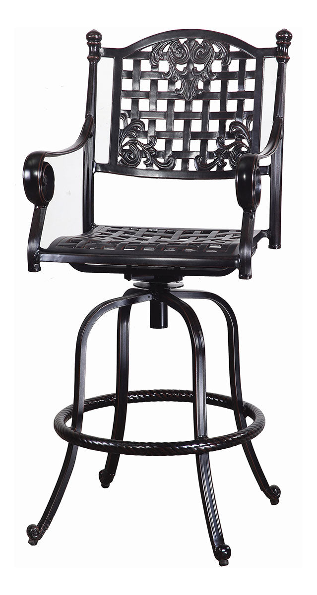 Gensun Verona Swivel Bar Stool in Carbon