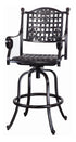 Gensun Verona Swivel Bar Stool in Carbon